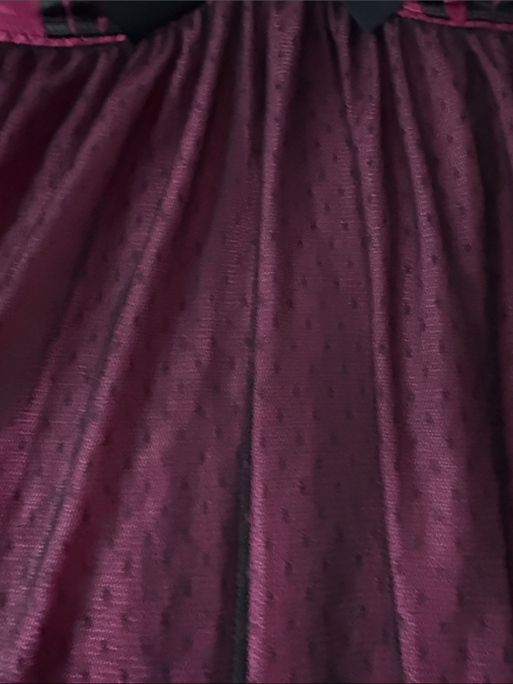 Women’s Satin & Mesh Babydoll Nightdress - Purple - Picture 3 of 5